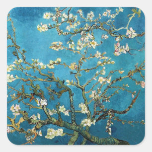 Sticker Carré Vincent van Gogh, Amandier en fleurs