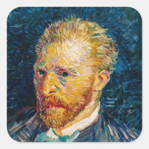 Sticker Carré Vincent Van Gogh - Autoportrait