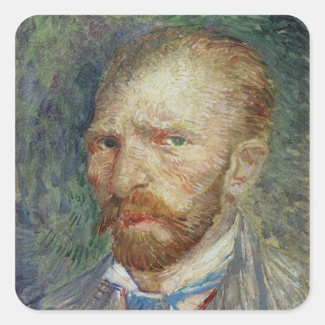Sticker Carré Vincent van Gogh | Autoportrait, 1887 (Devant)