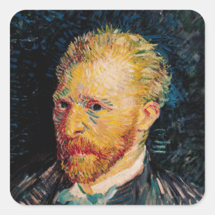 Sticker Carré Vincent van Gogh   Autoportrait, 1887