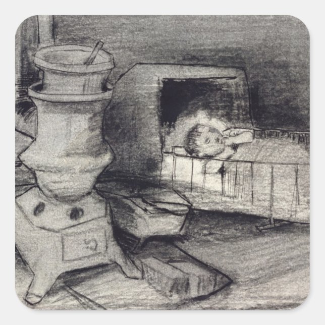 Sticker Carré Vincent van Gogh | Berceau (Devant)