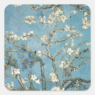Sticker Carré Vincent van Gogh   Branches d'amande en fleurs, 18