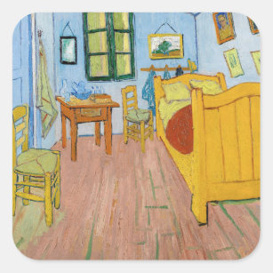 Sticker Carré Vincent Van Gogh - Chambre de Vincent à Arles