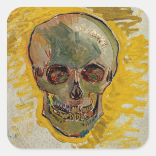 Sticker Carré Vincent van Gogh - Crâne 1887 #2