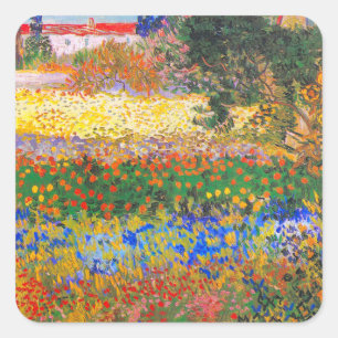 Sticker Carré Vincent Van Gogh Flower Garden