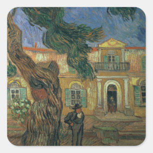 Sticker Carré Vincent van Gogh hôpital de St Paul, St Remy