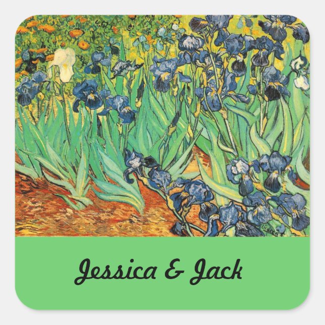 Sticker Carré Vincent van Gogh,Iris (Devant)