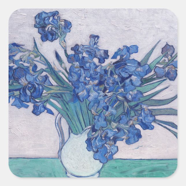 Sticker Carré Vincent Van Gogh. Irises (Devant)