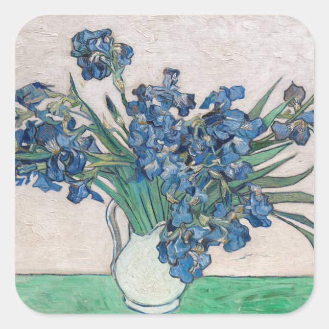 Sticker Carré Vincent van Gogh - Irises (Devant)