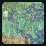 Sticker Carré Vincent van Gogh | Irises, 1889<br><div class="desc">Irises,  1889 | par Vincent van Gogh | Lieu de l'art : J. Paul Getty Museum,  Los Angeles,  USA | Artiste néerlandais | Numéro de collection d'images : BAL40070</div>