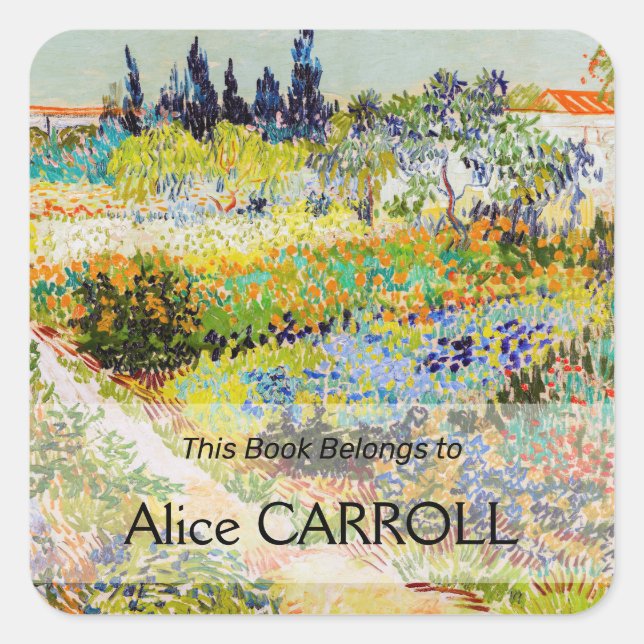 Sticker Carré Vincent van Gogh - Jardin à Arles (Devant)