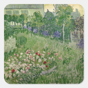 Sticker Carré Vincent van Gogh jardin de   Daubigny, 1890