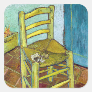 Sticker Carré Vincent van Gogh - La chaise de Van Gogh
