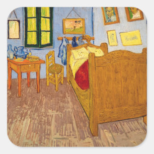 Sticker Carré Vincent van Gogh - La chambre de Vincent à Arles