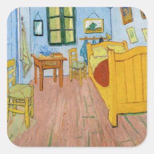 Sticker Carré Vincent Van Gogh - La chambre de Vincent à Arles