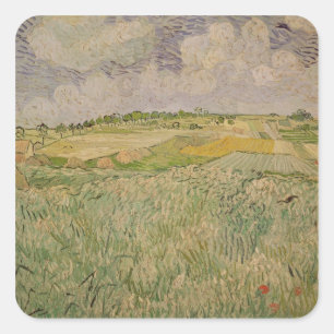 Sticker Carré Vincent van Gogh   la plaine chez Auvers, 1890