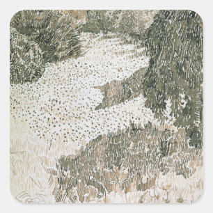 Sticker Carré Vincent van Gogh   Le coin du parc, 1888