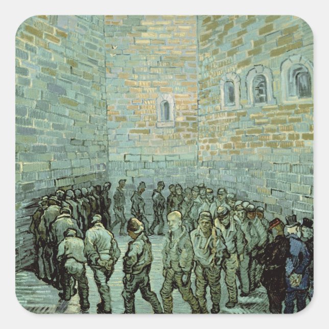 Sticker Carré Vincent van Gogh | Le Jardin de l'exercice (Devant)