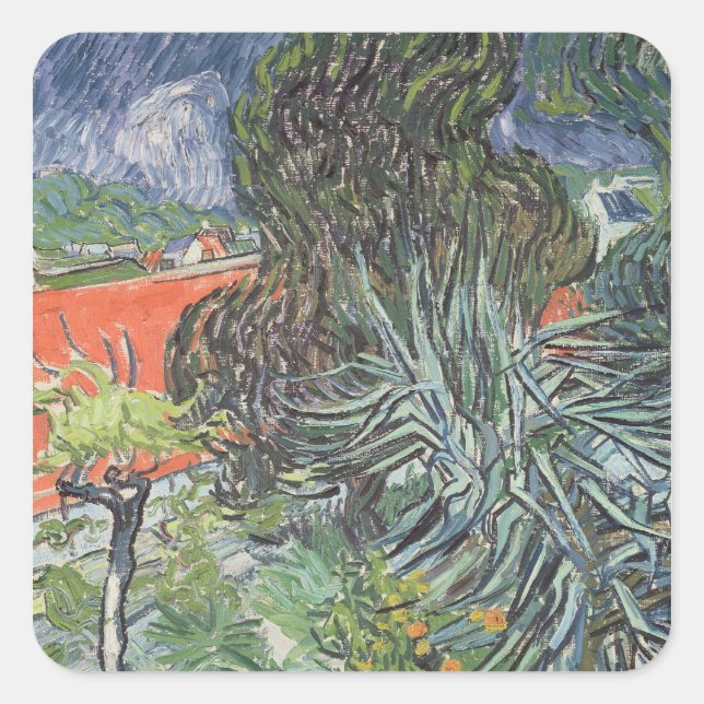 Sticker Carré Vincent van Gogh | Le Jardin du Docteur Gachet (Devant)
