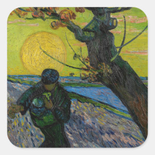 Sticker Carré Vincent van Gogh - Le Sower