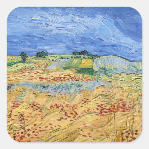 Sticker Carré Vincent van Gogh - Les Champs / Champs de blé