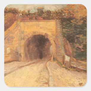 Sticker Carré Vincent van Gogh - Passage inférieur de la route,