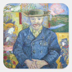 Sticker Carré Vincent van Gogh - Portrait de Pere Tanguy