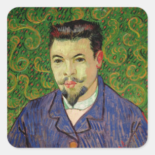 Sticker Carré Vincent van Gogh Portrait du Dr Felix Rey, 1889