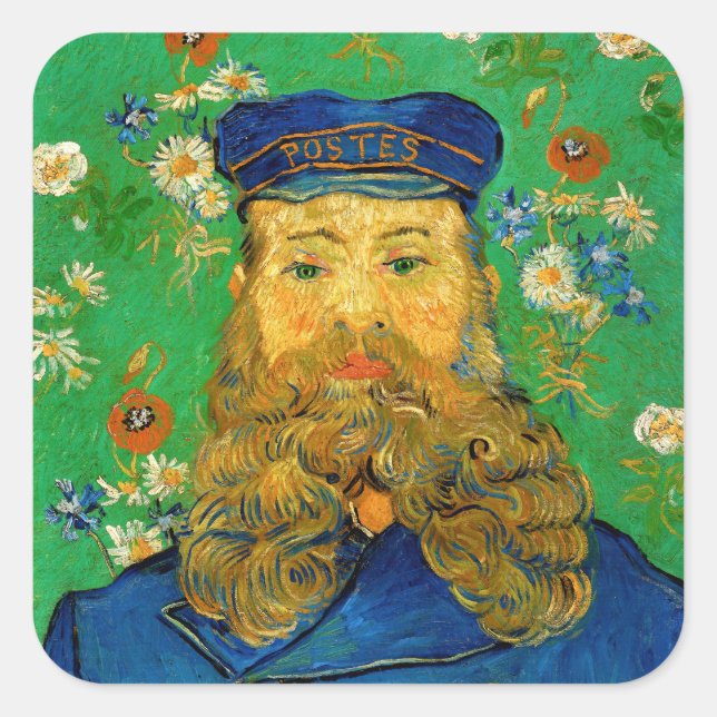 Sticker Carré Vincent Van Gogh - Postman Joseph Roulin (Devant)