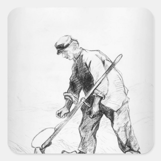 Sticker Carré Vincent van Gogh | Reaper (Devant)