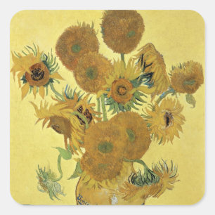 Sticker Carré Vincent van Gogh   Tournesols, 1888
