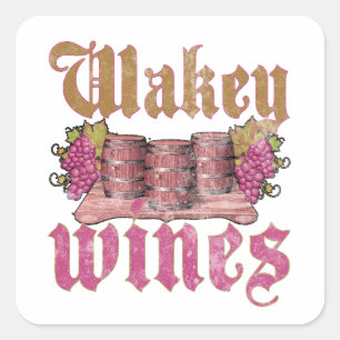 Sticker Carré Vins Wakey
