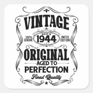 Sticker Carré Vintage 1944 aged to perfection