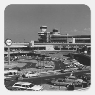 Sticker Carré Vintage Allemagne Berlin L'aéroport de Tegel 1970