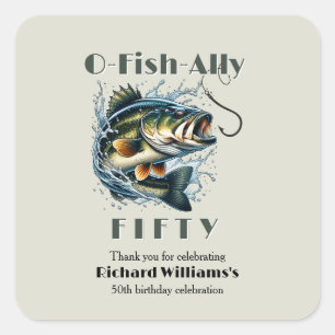 Sticker Carré Vintage Big Fish L'appât deishAlly 50e anniversair