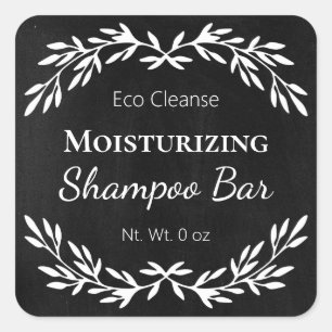 Sticker Carré Vintage Black do-it-yourself Solid Shampoo Bar Éti