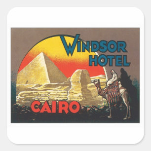 Sticker Carré Vintage Caire Egypte
