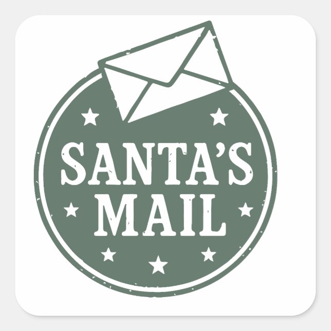 Sticker Carré Vintage Christmas North-pole  (Devant)