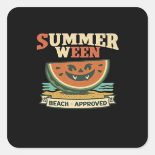 Sticker Carré Vintage Éffrayant Summerween Watermelon - Éffrayan
