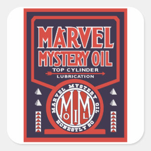 Sticker Carré Vintage Huile