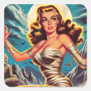 Sticker Carré Vintage maman fille