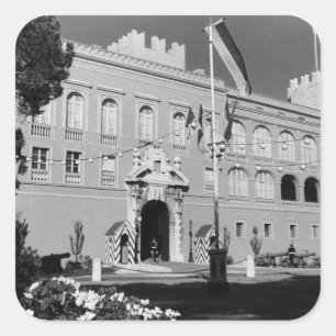 Sticker Carré Vintage Monaco Principauté palais princier