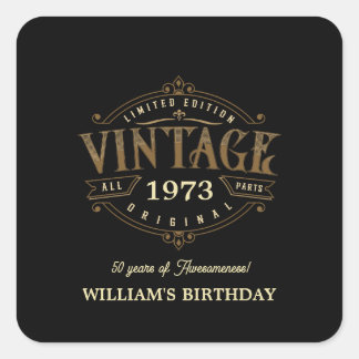 Sticker Carré Vintage N'Importe Quel Âge Thème Artisanat