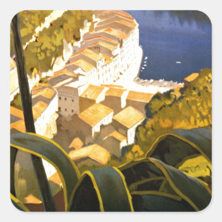 Sticker Carré Vintage Portofino Italie