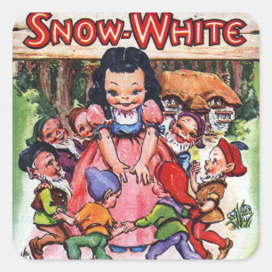 Sticker Carré Vintage Snow White Fairy Tale