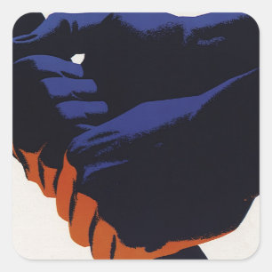 Sticker Carré Vintage usine, production manufacturière