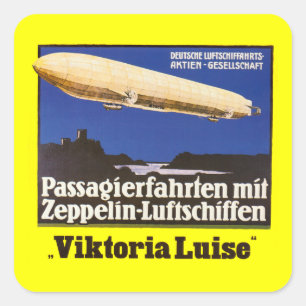 Sticker Carré Vintage Zeppelin Viktoria Luise