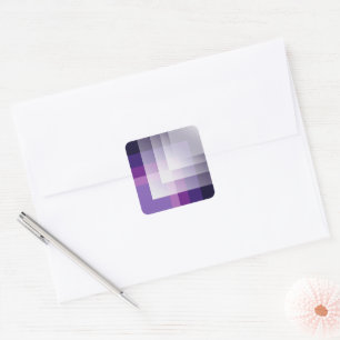 Sticker Carré Violet et blanc