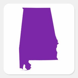 Sticker Carré Violet Pourpre Alabama