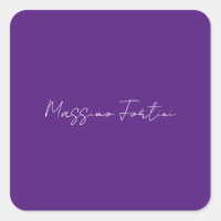 Violet Royal Élégant Minimaliste Calligraphie